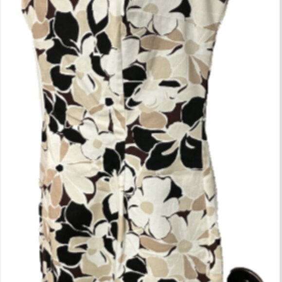 Vany New York Ladies Size 6 Multicolor Sleeveless cotton blend Floral Dress - Picture 2 of 16